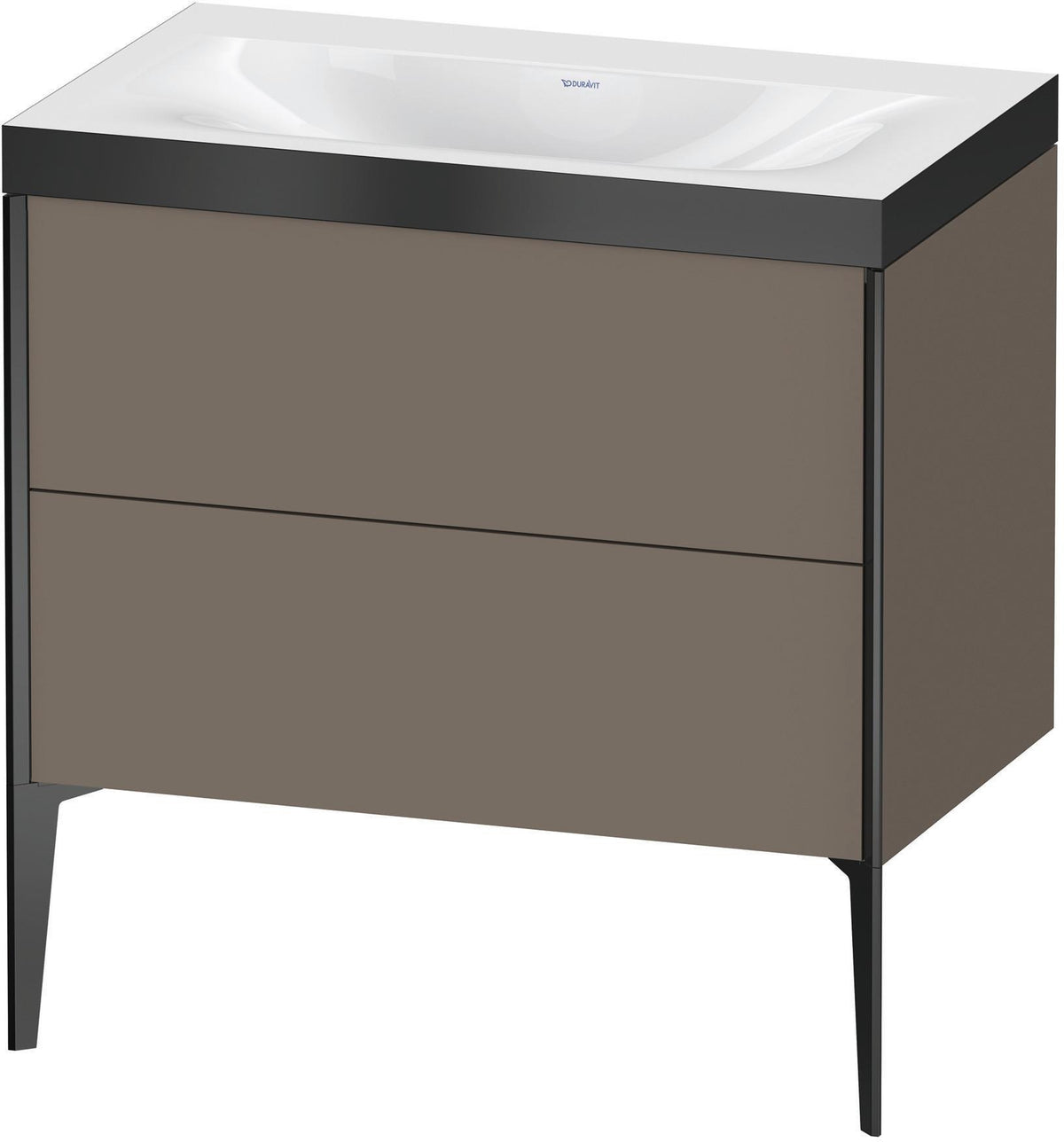 Duravit XViu c-bonded Waschtischset bodenstehend 800 mm mit 2 Auszügen, Push-Open und Soft-Close
