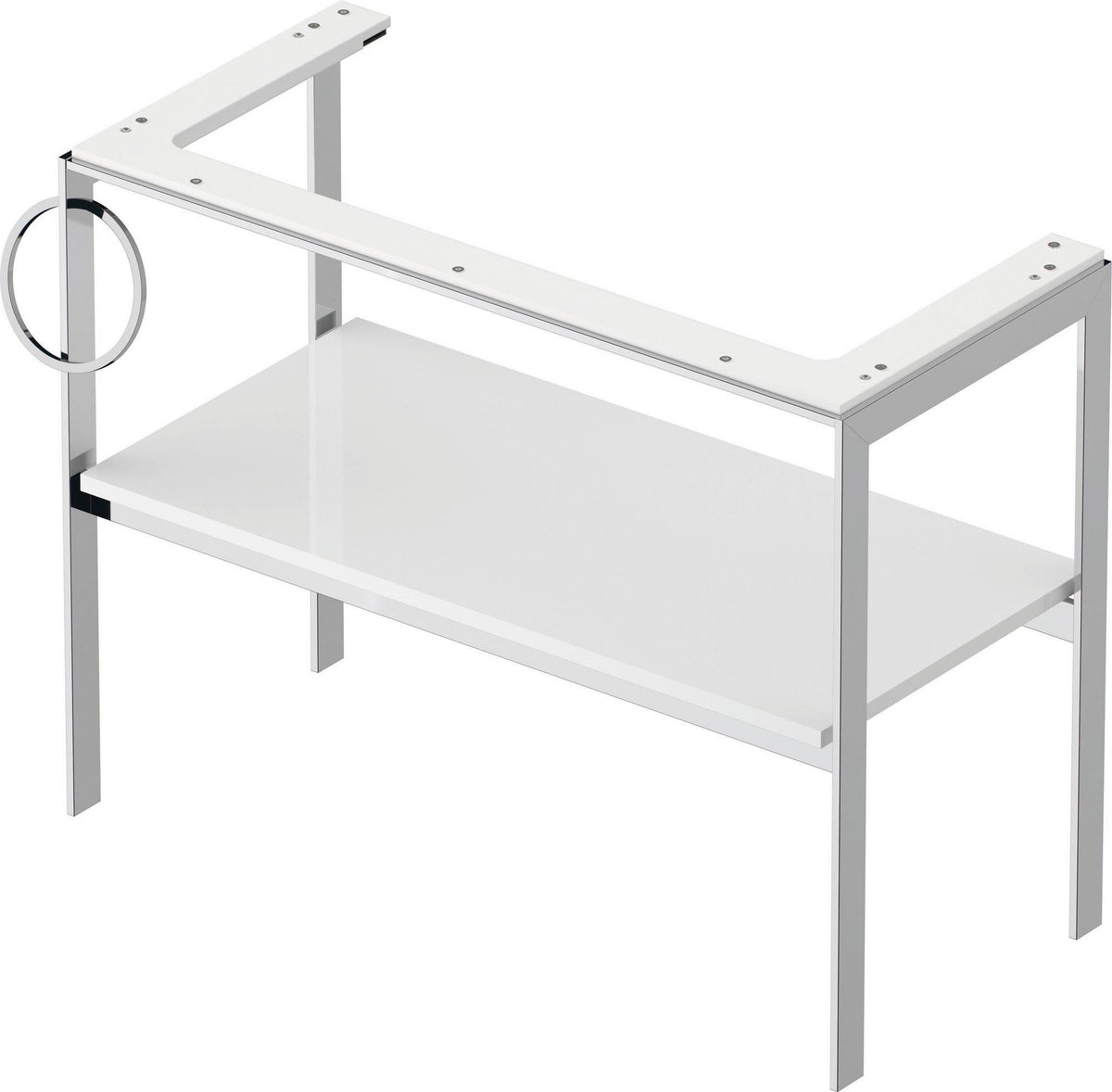DURAVIT White Tulip Metallkonsole 984 mm von Philippe Starck – Höhenverstellbar, Weiß Seidenmatt