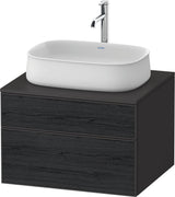 DURAVIT Zencha Konsolenwaschtischunterbau 650 mm Eiche Anthrazit mit Push-Open