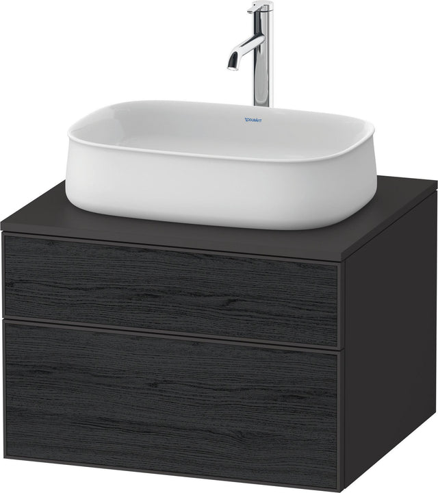 DURAVIT Zencha Konsolenwaschtischunterbau 650 mm Eiche Anthrazit mit Push-Open