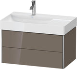 Duravit XSquare Waschtischunterbau 784 mm wandhängend, 2 Schubkästen, weiß matt, mit Tip-On-Technik
