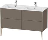 DURAVIT XViu Waschtischunterbau bodenstehend 1280 mm, 4 Auszüge, weiß matt – Tip-On