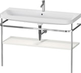 Duravit Happy D.2 c-shaped Waschtischset 1175 mm mit Metallkonsole und Waschschüssel