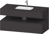 DURAVIT Qatego Studio F. A. Porsche Einbauwaschtisch mit Konsolenwaschtischunterbau 1200 mm Weiß Matt