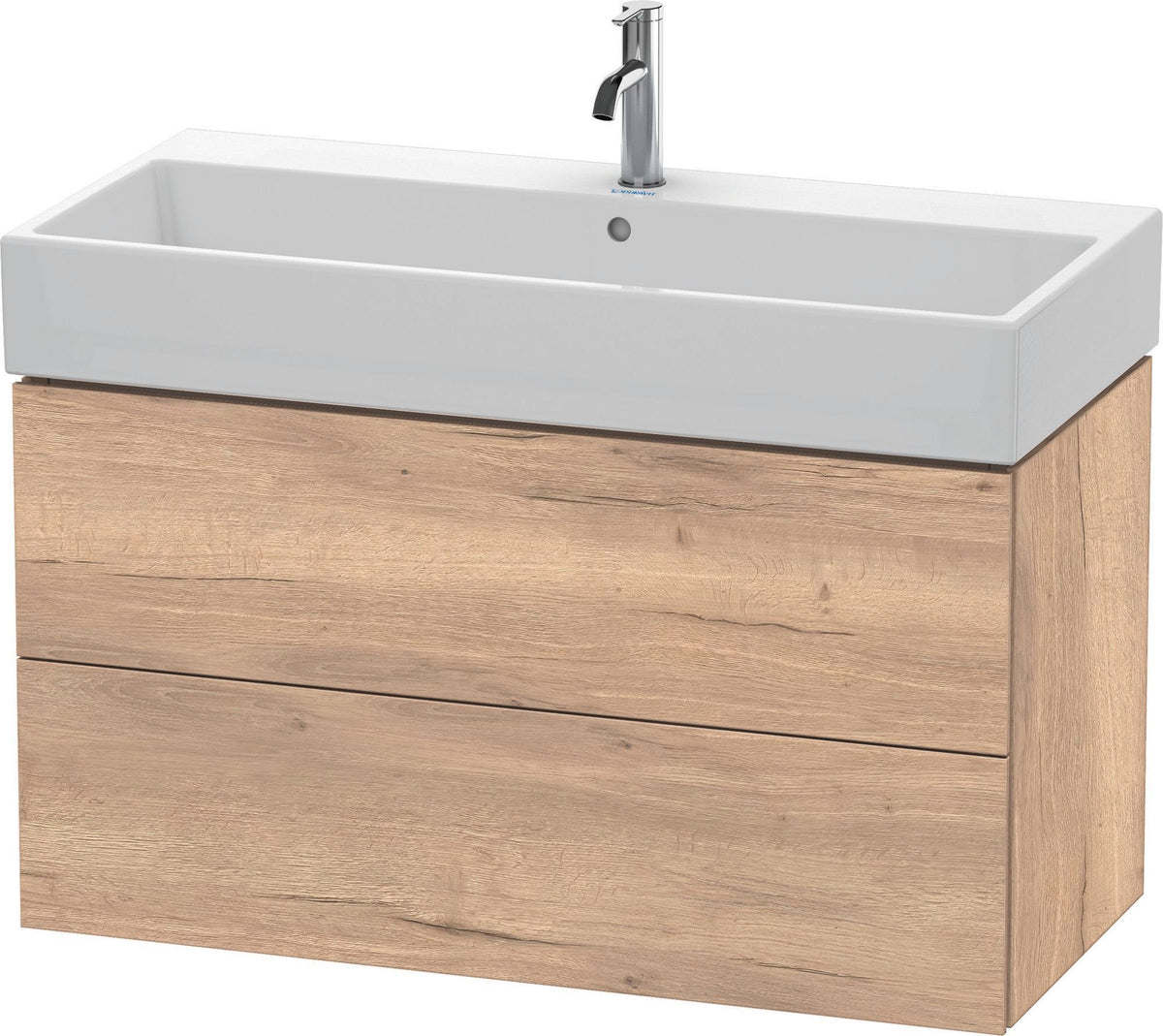 DURAVIT L-Cube Waschtischunterbau 984 mm, 2 Schubkästen, Weiß Matt, Wandmontage