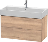 DURAVIT L-Cube Waschtischunterbau 984 mm, 2 Schubkästen, Weiß Matt, Wandmontage