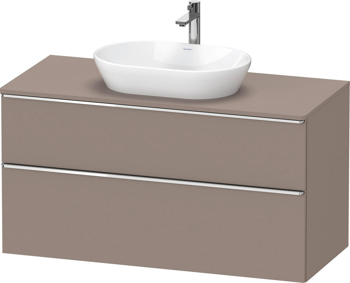 DURAVIT D-Neo Konsolenwaschtischunterbau 1200 mm Eiche Schwarz Matt mit Bronze Griff