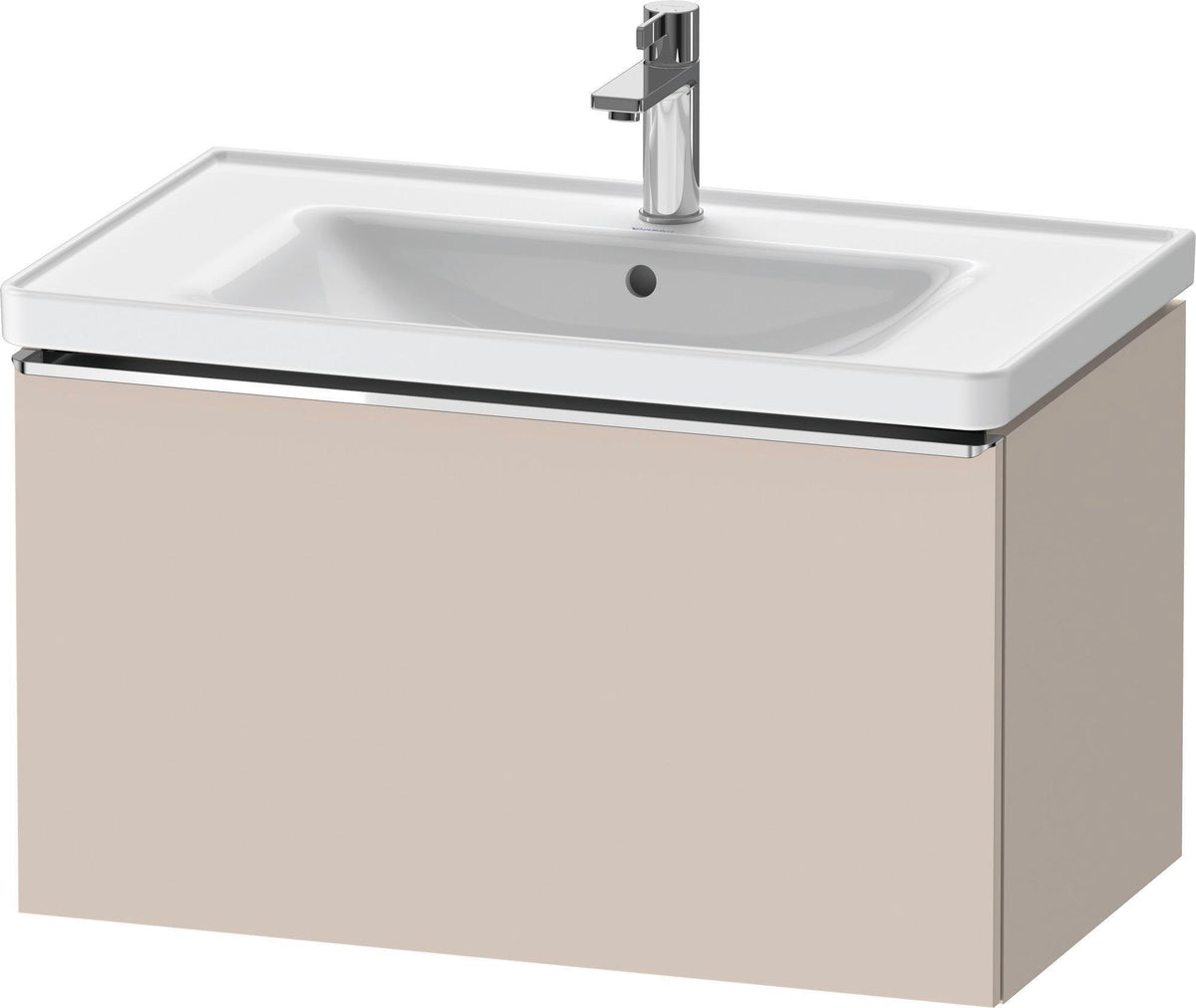 Duravit D-Neo Waschtischunterbau 784 mm Eiche Schwarz Matt mit 1 Auszug und Bronze-Griff