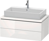 DURAVIT L-Cube Konsolenwaschtischunterbau 920 mm, 2 Schubkästen, Betongrau Matt, wandhängend