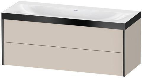 Duravit Möbelwaschtischset XViu 1200x480mm mit Unterbau, 2 Schubkästen, Ahorn mitte