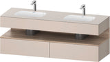 DURAVIT Qatego Studio F. A. Porsche Waschtischset 1600 mm mit Konsolenwaschtischunterbau, 2 Auszüge
