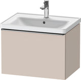 Duravit D-Neo Waschtischunterbau 634 mm betongrau matt mit Bronze-Griff und Soft-Close-Auszug