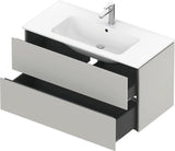 Duravit L-Cube Waschtischunterbau 1020 mm taupe matt – wandhängend, 2 Schubkästen, Tip-On