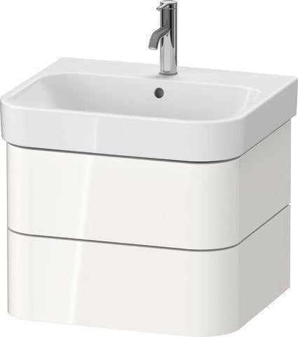 Duravit Waschtischunterbau Happy D.2 Plus 575 mm in Taupe Supermatt mit Tip-On-Technik