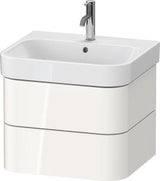 Duravit Waschtischunterbau Happy D.2 Plus 575 mm in Taupe Supermatt mit Tip-On-Technik