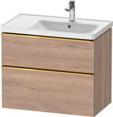 Duravit D-Neo Waschtischunterbau 784 mm Eiche Schwarz Bronze, wandhängend, 1 Auszug