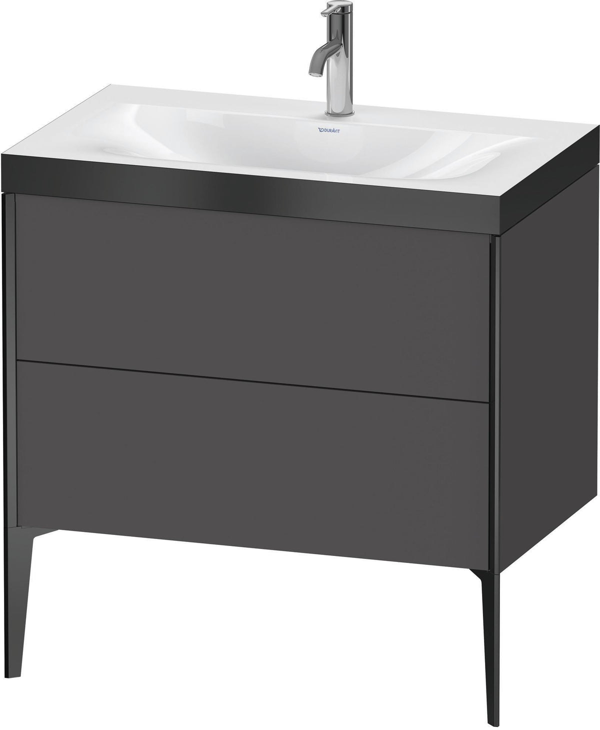 Duravit XViu c-bonded Waschtischset bodenstehend 800 mm mit 2 Auszügen, Push-Open und Soft-Close