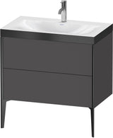 Duravit XViu c-bonded Waschtischset bodenstehend 800 mm mit 2 Auszügen, Push-Open und Soft-Close
