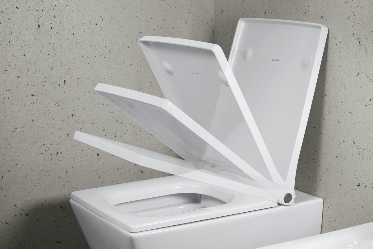 DURAVIT WC-Sitz Design Classics Viu Weiß mit Edelstahl-Scharnieren, ohne Absenkautomatik