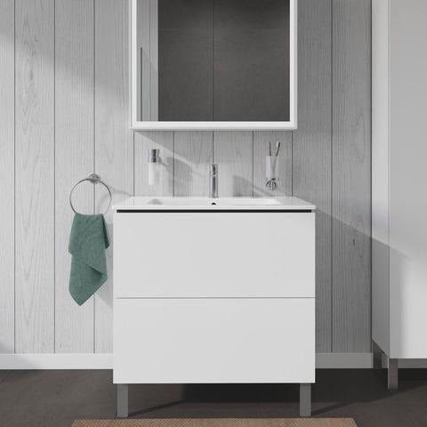 Duravit L-Cube Waschtischunterbau 820 mm taupe matt, 2 Auszüge, bodenstehend