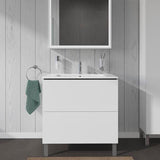 Duravit L-Cube Waschtischunterbau 820 mm taupe matt, 2 Auszüge, bodenstehend