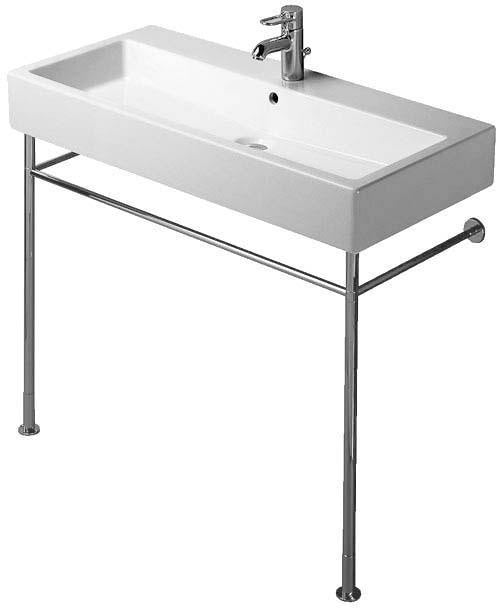 Duravit Waschtisch Vero 1000 mm mit Überlauf, 2 Hahnlöchern und geschliffenem Weiß