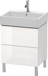 Duravit L-Cube Waschtischunterbau 584 mm taupe supermatt mit Tip-On-Technik