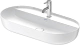 DURAVIT Aufsatzbecken Luv 800 mm aus DuraCeram, weiß, ohne Überlauf, mit Hahnlochbank