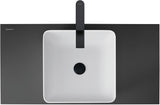 DURAVIT Sivida Aufsatzwaschtisch 400 mm DuroCast Plus ohne Überlauf in Dunkelgrau matt/Weiß