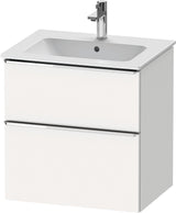 DURAVIT D-Neo Waschtischunterbau 610 mm Eiche Schwarz mit Bronze Griff – wandhängend