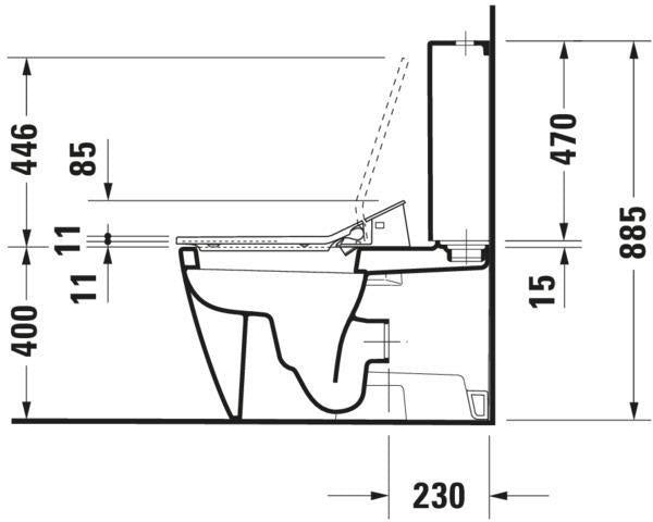 DURAVIT SensoWash Slim Dusch-WC Sitz weiß mit Fernbedienung und Durchlauferhitzer