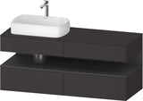 DURAVIT Qatego Studio F. A. Porsche Konsolenwaschtischunterbau 1400 mm Weiß Matt mit LED-Nischenbeleuchtung