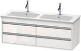 DURAVIT Ketho Waschtischunterbau 1270 mm, 4 Schubkästen, weiß matt, wandhängend, ME by Starck