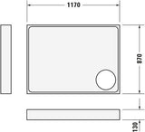 DURAVIT Starck Slimline Duschwanne 1200x800x55 mm Weiß Sanitäracryl von Philippe Starck