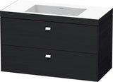DURAVIT Brioso c-bonded Waschtischset 1000 mm mit Vero Air Waschtisch, 2 Schubkästen, Betongrau Matt