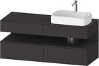 graphit supermatt / Nische graphit supermatt, mit Siphonausschnitt und Schürze / anthrazit