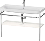 Duravit Happy D.2 c-shaped Waschtischset 1175 mm mit Metallkonsole und Waschschüssel
