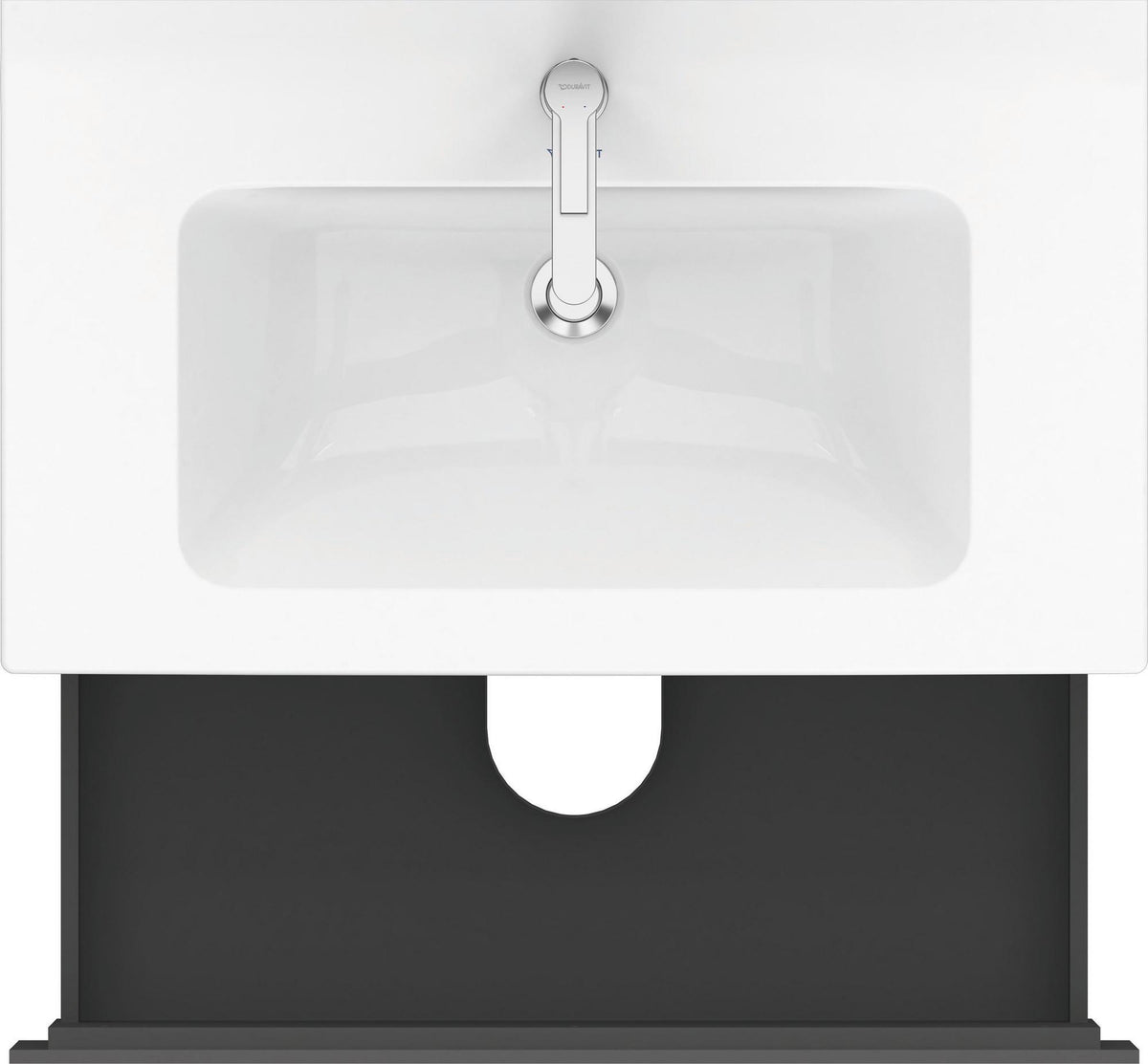 Duravit L-Cube Waschtischunterbau 820 mm taupe matt mit 2 Schubkästen und Tip-On-Technik