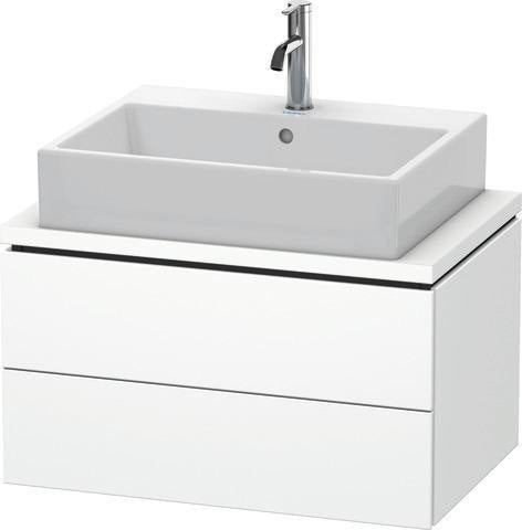 Duravit L-Cube Waschtischunterbau 720x477mm taupe supermatt mit 2 Schubkästen, Tip-On-Technik und Siphonausschnitt
