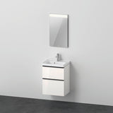 Duravit D-Neo Möbel-Set 500x400mm Weiß Hochglanz mit Waschtisch, Unterbau und Spiegel