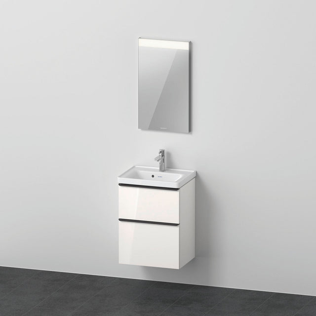 Duravit D-Neo Möbel-Set 500x400mm Weiß Hochglanz mit Waschtisch, Unterbau und Spiegel