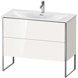 Duravit XSquare Waschtischunterbau 1010 mm mit 2 Auszügen in Steingrau-Matt