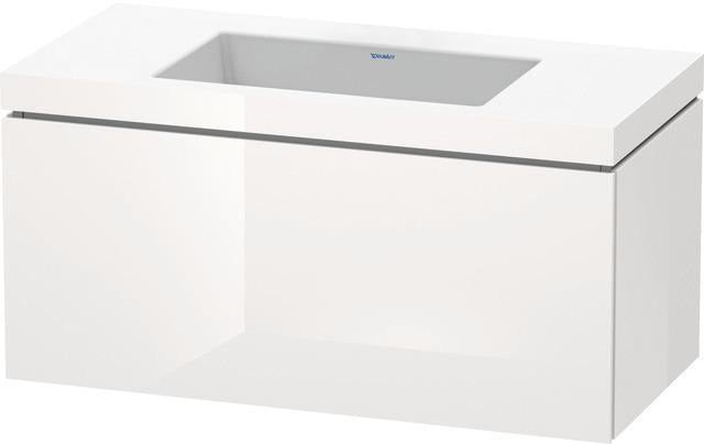 DURAVIT L-Cube Waschtischset 1000x480mm mit Vero Air Möbelwaschtisch, ohne Überlauf, s-matt