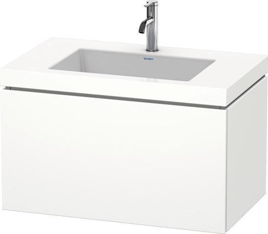Duravit Waschtischset L-Cube 800x480mm mit Vero Air Möbelwaschtisch, 1 Hahnloch, ohne Überlauf