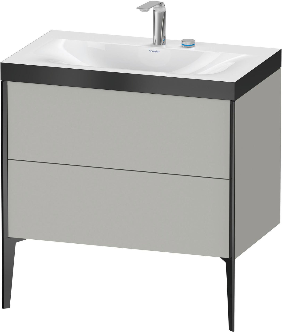 Duravit XViu c-bonded Waschtischset bodenstehend 800 mm mit 2 Auszügen, Push-Open und Soft-Close