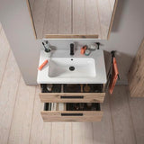 DURAVIT D-Code Halbhochschrank 400 mm, rechts, Basalt Matt, 1 Tür, Glasböden