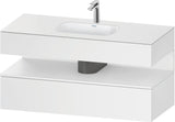 DURAVIT Qatego Studio F. A. Porsche Einbauwaschtisch mit Konsolenwaschtischunterbau 1200 mm Weiß Matt