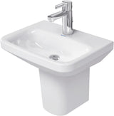 Duravit DuraStyle Handwaschbecken 450 mm, 1 Hahnloch, ohne Überlauf, weiß – Wandmontage