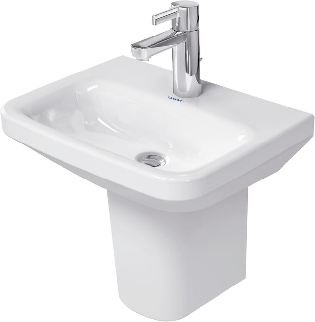 Duravit DuraStyle Handwaschbecken 450 mm, 1 Hahnloch, ohne Überlauf, weiß – Wandmontage