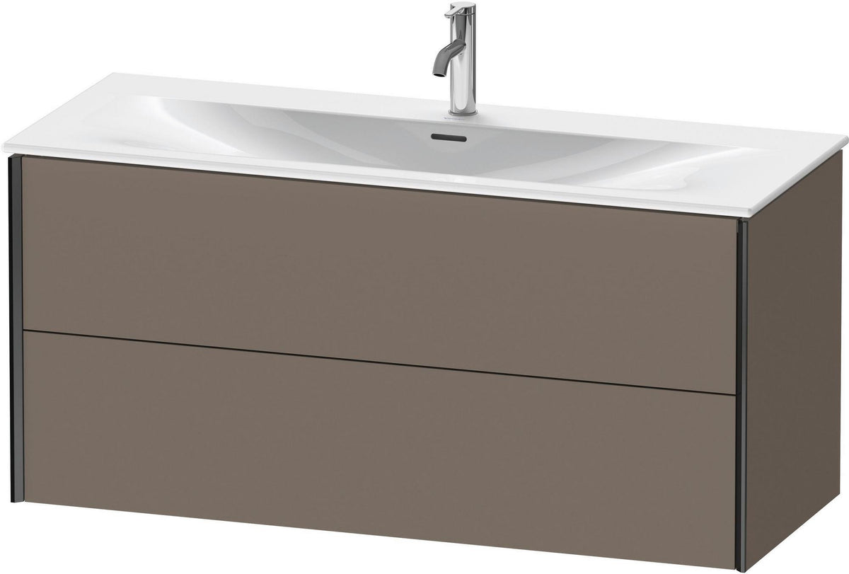 DURAVIT XViu Waschtischunterbau wandhängend 1210 mm, 2 Schubkästen, weiß matt – ohne Griff, mit Tip-On-Technik